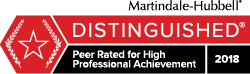 Peer Rated for High Professional Achievement 2018
