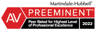 Preeminent Peer Rated for Highest Level of Professional Excellence 2022